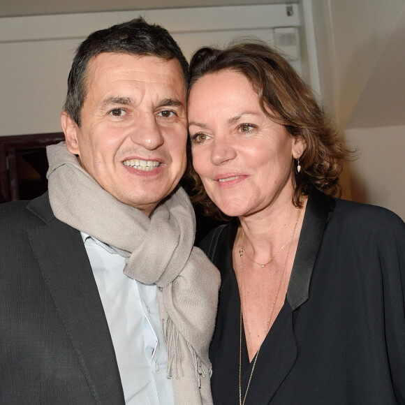 Cendrine Dominguez et son nouveau compagnon Franck Rousseau à la générale du spectacle de "Michel Leeb - 40 ans !" au Casino de Paris le 14 décembre 2017. © Coadic Guirec/Bestimage