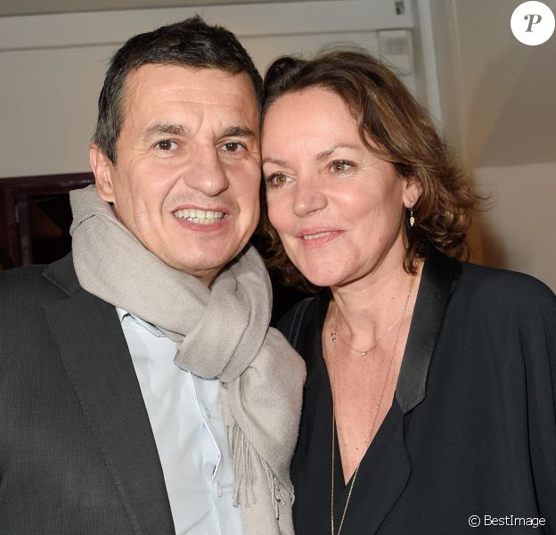 Cendrine Dominguez et son nouveau compagnon Franck Rousseau à la générale du spectacle de "Michel Leeb - 40 ans !" au Casino de Paris le 14 décembre 2017. © Coadic Guirec/Bestimage