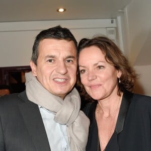 Cendrine Dominguez et son nouveau compagnon Franck Rousseau à la générale du spectacle de "Michel Leeb - 40 ans !" au Casino de Paris le 14 décembre 2017. © Coadic Guirec/Bestimage