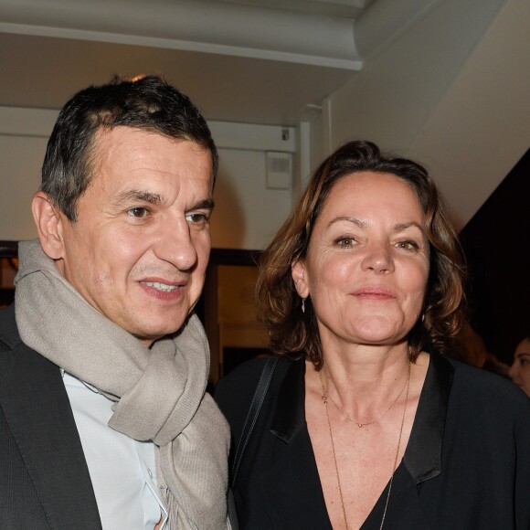Cendrine Dominguez et son nouveau compagnon Franck Rousseau à la générale du spectacle de "Michel Leeb - 40 ans !" au Casino de Paris le 14 décembre 2017. © Coadic Guirec/Bestimage