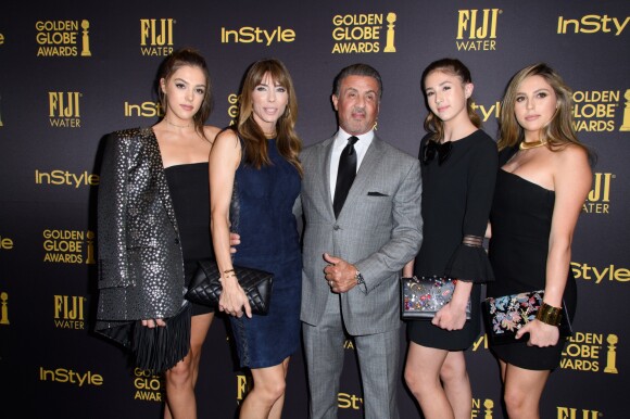 Sylvester Stallone et Jennifer Flavin avec leurs filles, Scarlet Rose Stallone, Lorenzo Soria, Sophia Rose Stallone et Sistine Rose Stallon - 10/11/2016 - Los Angeles