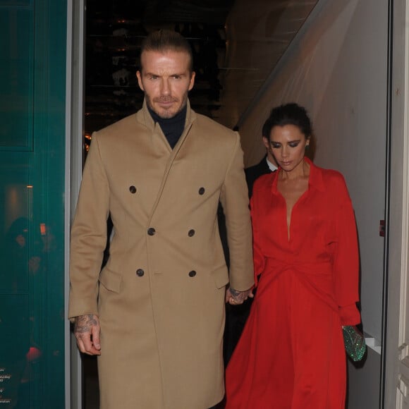 David et Victoria Beckham à Londres, le 14 décembre 2017.