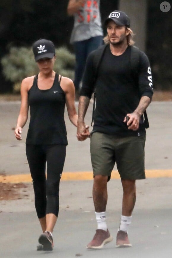 Victoria et David Beckham à Los Angeles. Août 2017.