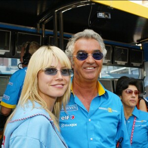 Heidi Klum et Flavio Briatore au Grand Prix de Monaco, le 1er juin 2003.