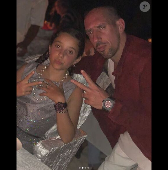 Franck Ribéry en famille pour les fêtes de fin d'année, aux Maldives. Phot publiée sur Instagram, le 25 décembre 2017.