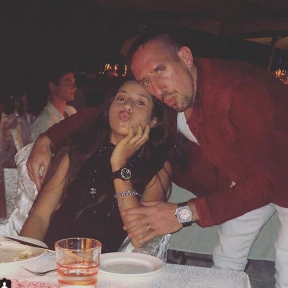 Franck Ribéry en famille pour les fêtes de fin d'année, aux Maldives. Phot publiée sur Instagram, le 24 décembre 2017.