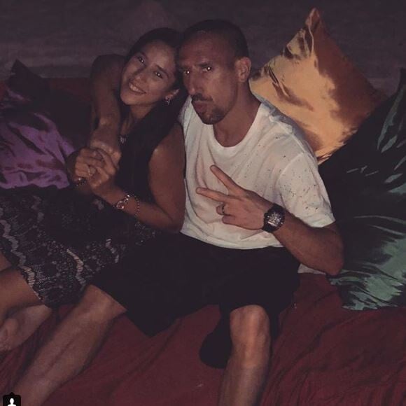Franck Ribéry en famille pour les fêtes de fin d'année, aux Maldives. Phot publiée sur Instagram, le 24 décembre 2017.