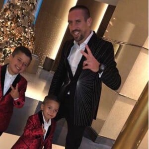 Franck Ribéry en famille pour les fêtes de fin d'année, à Dubaï. Photo publiée sur Instagram, le 31 décembre 2017.