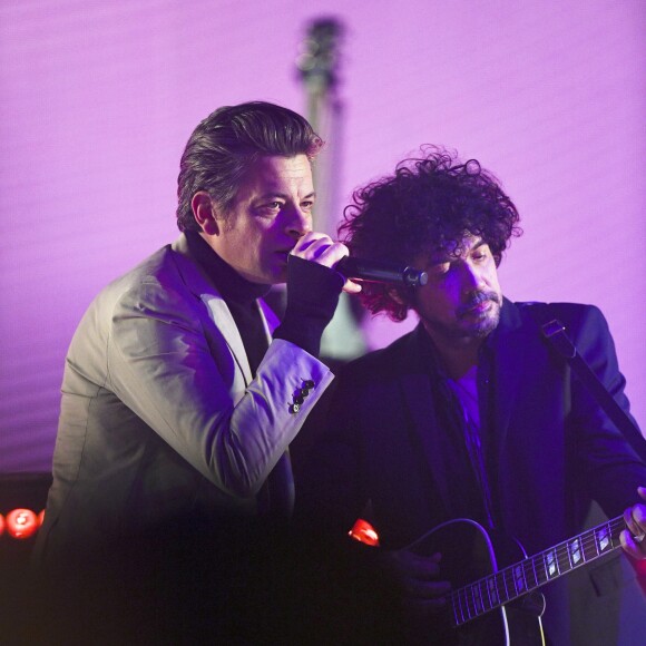 Exclusif - Benjamin Biolay et Yarol Poupaud - Enregistrement de l'émission "Johnny, toute la musique qu'ils aiment" à la Seine Musicale, diffusée le 6 janvier 2018 sur TF1. Tournage le 13 décembre 2017. © Perusseau-Veeren / Bestimage