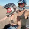 Tatiana-Laurence Delarue et Xavier Delarue au Maroc, le 1er janvier 2018. Leur belle gamelle à moto !
