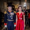 Le prince Frederik et la princesse Mary de Danemark au palais Christian VII à Copenhague le 1er janvier 2018 pour le premier banquet du Nouvel An.
