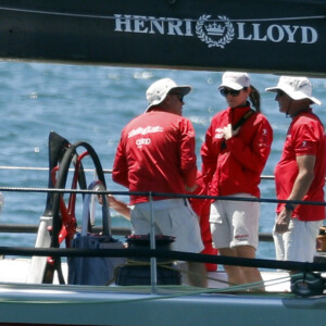 Exclusif - La princesse Mary et le prince Frederik de Danemark sur le yacht "Wild Oats XI" dans la baie de Sydney (Walsh Bay Sydney Harbour), le 12 décembre 2017.