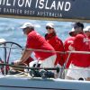 Exclusif - La princesse Mary et le prince Frederik de Danemark sur le yacht "Wild Oats XI" dans la baie de Sydney (Walsh Bay Sydney Harbour), le 12 décembre 2017.