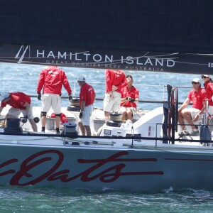 Exclusif - La princesse Mary et le prince Frederik de Danemark sur le yacht "Wild Oats XI" dans la baie de Sydney (Walsh Bay Sydney Harbour), le 12 décembre 2017.