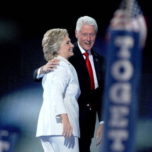 Bill Clinton et sa femme Hillary Clinton - 4 ème jour de la Convention Démocrate à Philadelphie le 28 juillet 2016.