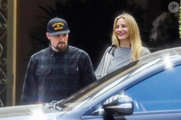 Exclusif - Cameron Diaz et son mari Benji Madden sortent d'un déjeuner en amoureux au Bouchon à Beverly Hills le 5 juin 2017.