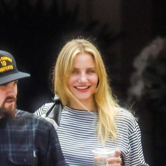 Exclusif - Cameron Diaz et son mari Benji Madden sortent d'un déjeuner en amoureux au Bouchon à Beverly Hills le 5 juin 2017.