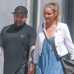 Exclusif - Cameron Diaz et son mari Benji Madden vont faire du shopping à Hollywood le 13 aout 2016.