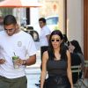 Kourtney Kardashian et son compagnon Younes Bendjima sont allés déjeuner au restaurant 'The Little Door' à Los Angeles, le 12 décembre 2017.
