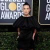 Millie Bobby Brown, habillée d'une robe en satin CALVIN KLEIN BY APPOINTMENT accessoirisée de bijoux Repossi - 75e cérémonie des Golden Globes à l'hôtel Beverly Hilton. Beverly Hills, le 7 janvier 2018.