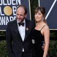 Le réalisateur Luca Guadagnino et Dakota Johnson - 75e cérémonie des Golden Globes à l'hôtel Beverly Hilton. Beverly Hills, le 7 janvier 2018.
