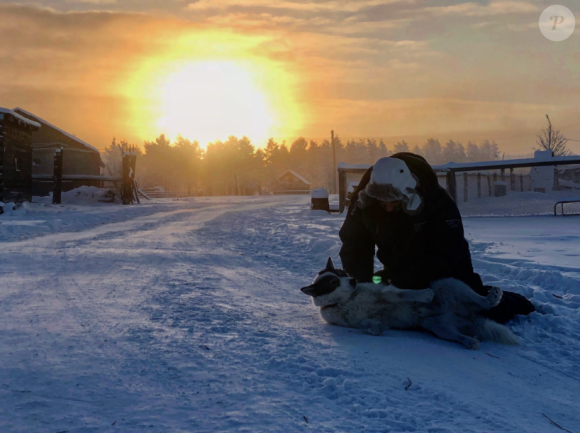 Hugo Clément dans le froid de la Sibérie, le 8 janvier 2018.