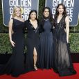 Reese Witherspoon, Eva Longoria, enceinte, Salma Hayek et Ashley Judd - 75e cérémonie des Golden Globes au Beverly Hilton à Los Angeles, le 7 janvier 2018.
