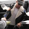 James Franco arrive à l'aéroport de New York (JFK), le 8 janvier 2018.