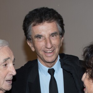 Exclusif - Jack Lang et sa femme Monique - Concert de Charles Aznavour à l'Accorhotels Arena à Paris, le 13 décembre 2017 © Cyril Moreau / Bestimage