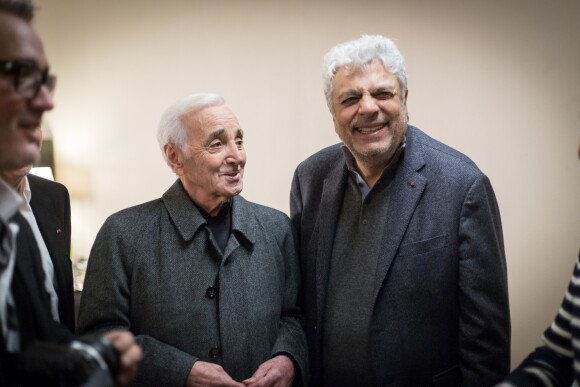 Exclusif - Enrico Macias - Concert de Charles Aznavour à l'Accorhotels Arena à Paris, le 13 décembre 2017 © Cyril Moreau / Bestimage