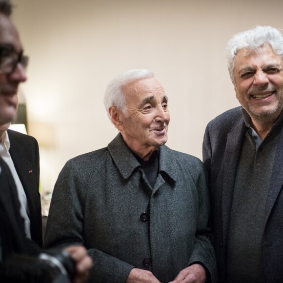 Exclusif - Enrico Macias - Concert de Charles Aznavour à l'Accorhotels Arena à Paris, le 13 décembre 2017 © Cyril Moreau / Bestimage