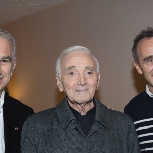 Exclusif - Alain Terzian et Elie Semoun - Concert de Charles Aznavour à l'Accorhotels Arena à Paris, le 13 décembre 2017 © Cyril Moreau / Bestimage