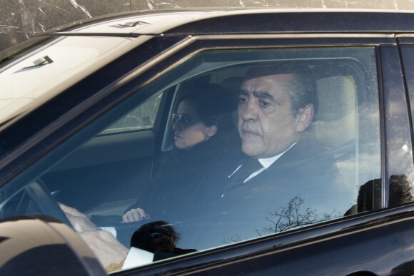 Jaime Martinez-Bordiu le 30 décembre 2017 lors de l'incinération à Madrid de sa mère Carmen Franco, fille unique du général Franco, au lendemain de sa mort à l'âge de 91 ans.