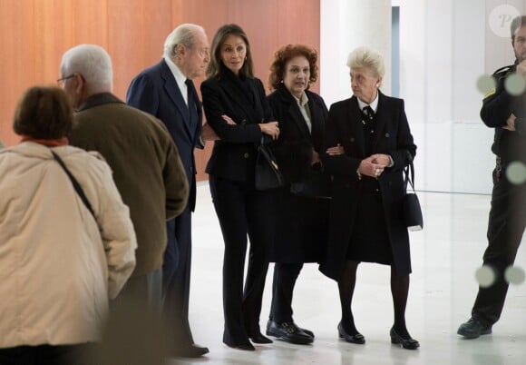 Isabel Preysler le 29 décembre 2017 à la chapelle ardente à la mémoire de Carmen Franco à Madrid, avant sa crémation.