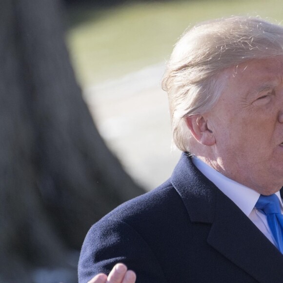Donald Trump part de la Maison Blanche pour Camp David pour y passer le week-end - Washington DC le 5 janvier 2018.