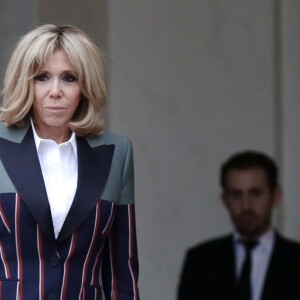 José Pietroboni, chef du protocole - Brigitte Macron accueille Emine Erdogan, la femme du président de la Turquie, au palais de l'Elysée à Paris le 5 janvier 2018. © Stéphane Lemouton / Bestimage