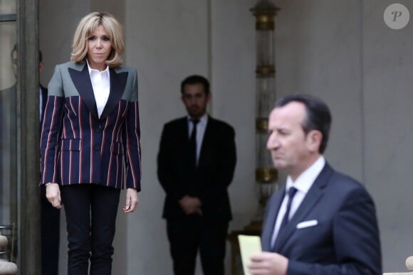 José Pietroboni, chef du protocole - Brigitte Macron accueille Emine Erdogan, la femme du président de la Turquie, au palais de l'Elysée à Paris le 5 janvier 2018. © Stéphane Lemouton / Bestimage