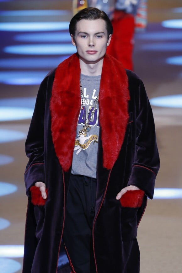 Jack Marsden (fils de James Marsden) - Défilé Dolce & Gabbana lors de la Fashion Week à Milan, Italie, le 13 janvier 2018.