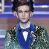 Gabriel-Kane Day-Lewis (fils d'Isabelle Adjani et Daniel Day-Lewis) - Défilé Dolce & Gabbana lors de la Fashion Week à Milan, Italie, le 13 janvier 2018.