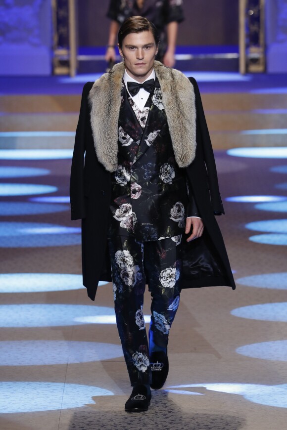Le mannequin Oliver Cheshire (fiancé de Pixie Lott) - Défilé Dolce & Gabbana lors de la Fashion Week à Milan, Italie, le 13 janvier 2018.