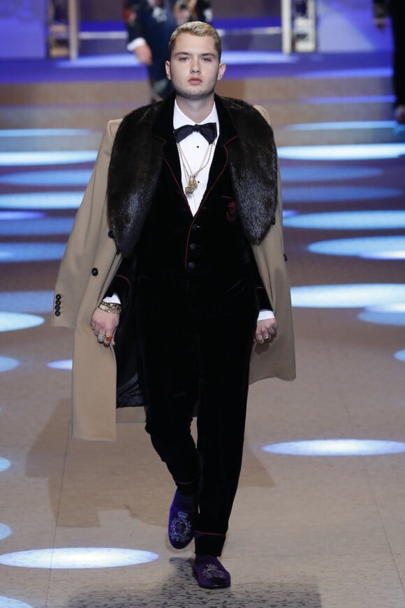 Rafferty Law (Fils de Jude Law) - Défilé Dolce & Gabbana lors de la Fashion Week à Milan, Italie, le 13 janvier 2018.