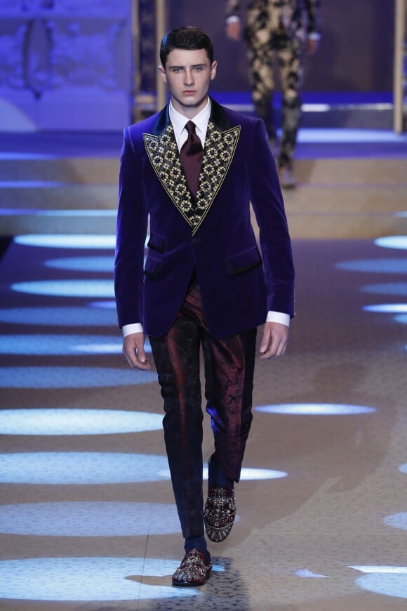 Noé Elmaleh (fils de Gad Elmaleh) - Défilé Dolce & Gabbana lors de la Fashion Week à Milan, Italie, le 13 janvier 2018. 