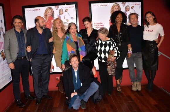 Pascal Elbé, Kad Merad, Michèle Laroque, Françoise Fabian, Oriane Deschamps (fille de M.Laroque), Marthe Villalonga, Nadège Beausson-Diagne, Julia Vignali et Pierre Palmade - Avant-première du film Brillantissime au cinéma Publicis à Paris, France, le 15 janvier 2018. © Veeren/Bestimage