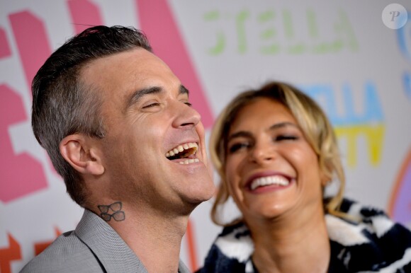 Robbie Williams et Ayda Field - Soirée de présentation de la collection prêt-à-porter hommes automne/hiver 2018 et de la collection automne 2018 pour femmes, le 16 janvier 2018 à Los Angeles.