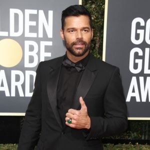 Ricky Martin sur le tapis rouge de la 75ème cérémonie des Golden Globe Awards au Beverly Hilton à Los Angeles, le 7 janvier 2018.