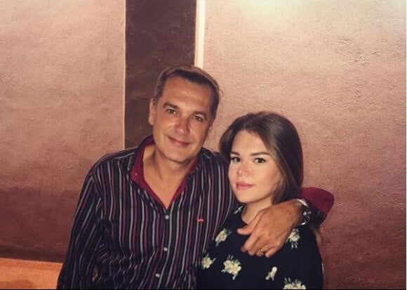 Camille Gottlieb, fille de la princesse Stéphanie de Monaco, et son père Jean-Raymond Gottlieb, photo Instagram novembre 2017.