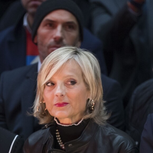 Karl Lagerfeld, Bernard Arnault et sa femme Hélène Mercier-Arnault - Défilé de mode Dior Homme collection Automne/Hiver 2018/2019 à Paris, le 20 janvier 2018. © Olivier Borde/Bestimage