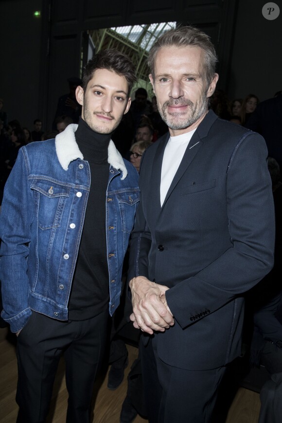 Pierre Niney et Lambert Wilson - Défilé de mode Dior Homme collection Automne/Hiver 2018/2019 à Paris, le 20 janvier 2018. © Olivier Borde/Bestimage