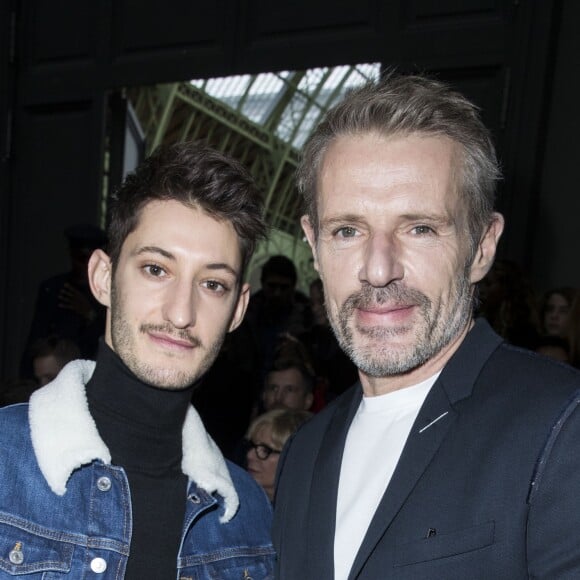 Pierre Niney et Lambert Wilson - Défilé de mode Dior Homme collection Automne/Hiver 2018/2019 à Paris, le 20 janvier 2018. © Olivier Borde/Bestimage
