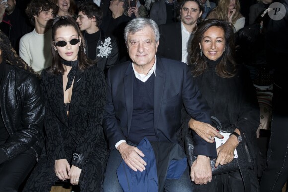 Bella Hadid, Sidney Toledano et sa femme Katia - Défilé de mode Dior Homme collection Automne/Hiver 2018/2019 à Paris, le 20 janvier 2018. © Olivier Borde/Bestimage